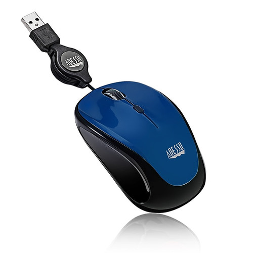 Adesso iMouse S8L Ambidextrous Optical USB Mouse, Blue/Black (IMOUSE S8L)