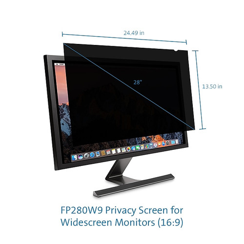 Kensington Anti-Glare Reversible Privacy Screen for 28" Widescreen Monitor, 16:9 (K52129WW)