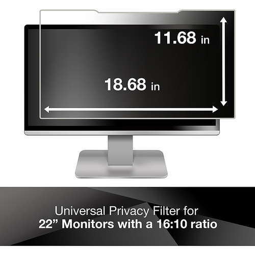 3M Privacy Filter for 22" Widescreen Monitor, 16:10 Aspect Ratio (PF220W1B)