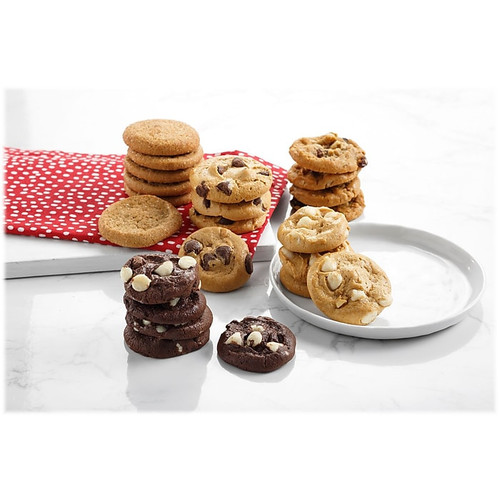 Mrs. Fields Nibblers Cookie, Brownie Bite and Frosted Cookie Thinking Of You TinVariety Pack, (ST21EVCTIN026)