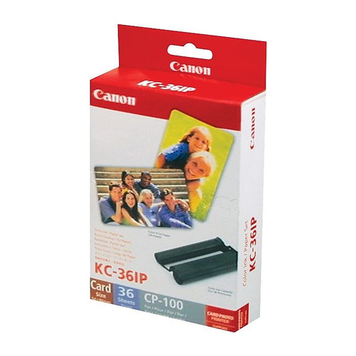 Canon KC-36IP Black and Color Standard Yield Printer Cartridge and Paper Kit (KC-36IP)