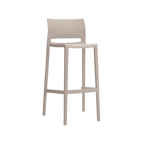 Global Bakhita Polymer Armless Bar Stool, Sandbar, 4/Carton (6754SAN)