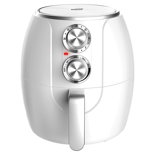 Brentwood 3.2-Quart 1,200-Watt Electric Air Fryer with Timer and Temperature Control (White), (AF-300W)