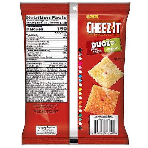 Cheez-It Duoz Crackers, 4.3 oz., 6 Packs/Box (KEE57728)