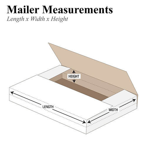 17 1/8"x9 1/8"x2" Easy-Fold Mailers, 50/Bundle (M1BK)