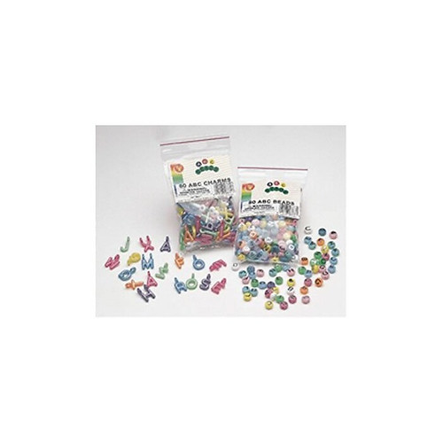 Hygloss ABC Beads & Charms, Assorted Colors, 300/Pack (HYG69300)