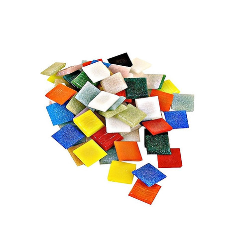 Mosaic Mercantile Solid Color Vitreous Glass Mosaic Tile Assorted 3/4 In. 1/2 Lb. Bag (AST 1/2)
