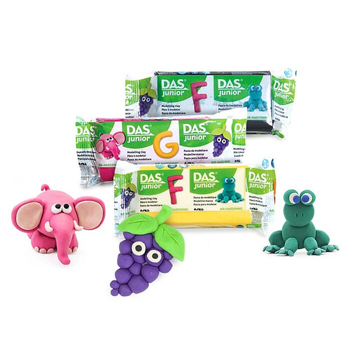 Das Jr Air Hardening Modeling Clay, Assorted Colors, PK-1, 10/Pack (DIX349200)
