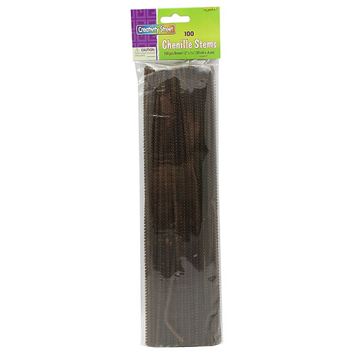 Creativity Street Regular Stems, Brown, 12" x 4 mm, 100/Pack, 12 Packs (CK-711213-12)