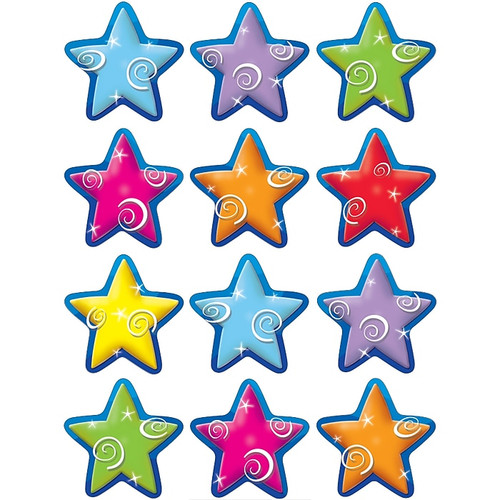 Teacher Created Resources Stars Mini Accents, 36 Per Pack, 6 Packs (TCR5125-6)