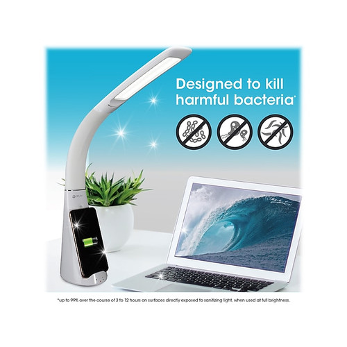 OttLite Wellness Series Purify LED Desk Lamp, 26", White (SCNQC00S)
