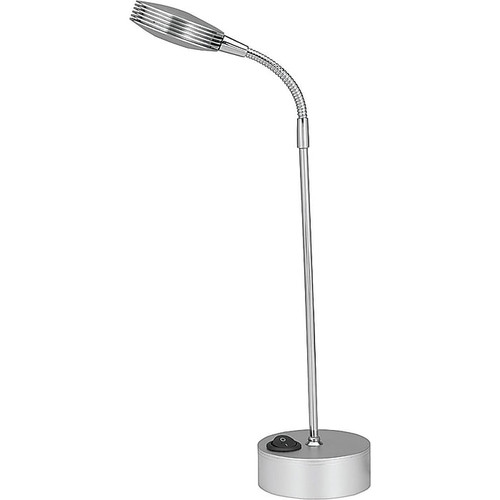 V-LIGHT LED Task Lamp with Gooseneck Arm, 11.4"H, Brushed Nickel (VS01126BN)