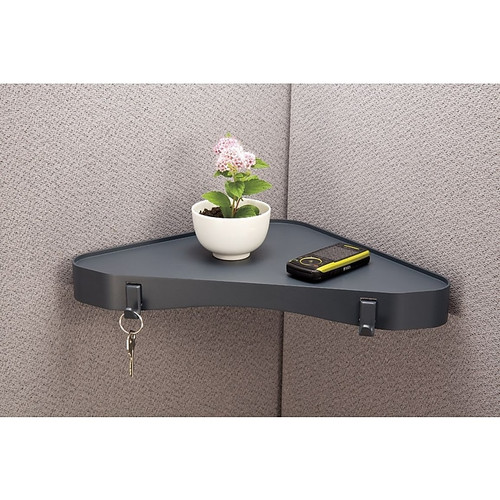 Officemate Panel Verticalmate Plastic Corner Shelf, Gray (29322_1)