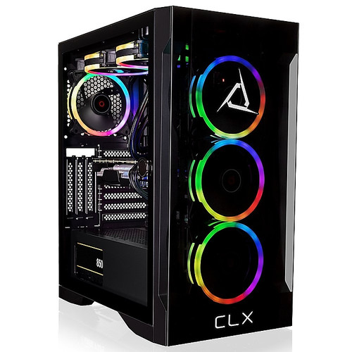 CLX SET TGMSETRTU2B02BM Gaming Desktop Computer, AMD Ryzen 9 7900X, 32GB Memory, 1TB SSD, 4TB HDD (65dd2a41e8837636b11ba96c_ud)
