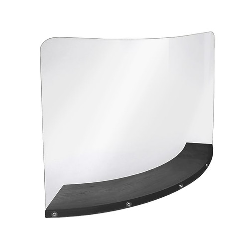 Gemini Freestanding Sneeze Guard, 23.5"H x 33.5"W, Painted Black Wood/Acrylic (CGB3323-BL-118)