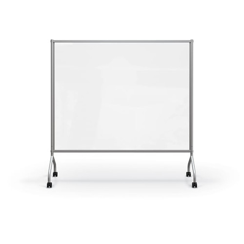 Balt Essentials 71.8"H x 71.7"W Plastic Non-Tackable Large Mobile Clear Divider, Clear (62506-CLEAR)