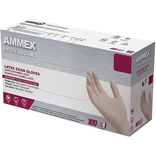 Ammex GPPFT Professional Powder Free Latex Exam Gloves, Ivory (65dd2c06e8837636b11bb758_ud)