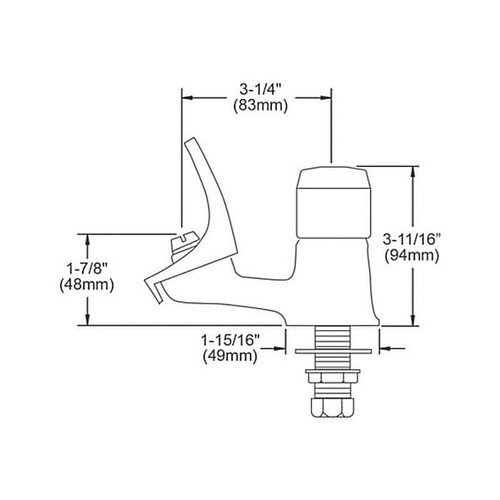 Elkay Flexi-Guard Classroom Bubbler, Chrome-Plated Brass (LK1141A)