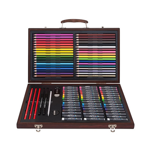 Art 101 Draw and Color Art Set, Assorted Colors, 106 Pieces (53106)