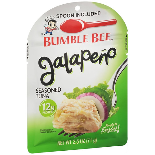 Bumble Bee Jalapeno Seasoned Tuna Fish, 2.5 oz., 12/Carton (KAR24060)