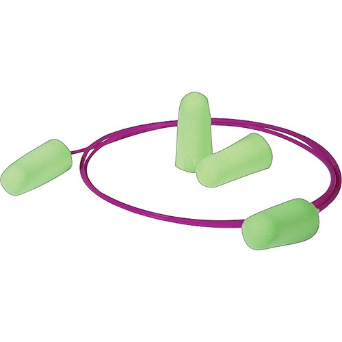 Moldex® Pura-Fit® Corded Foam Earplugs, Bright Green, 33 dB, 100/BX (65dd2efde8837636b11bd3bc_ud)