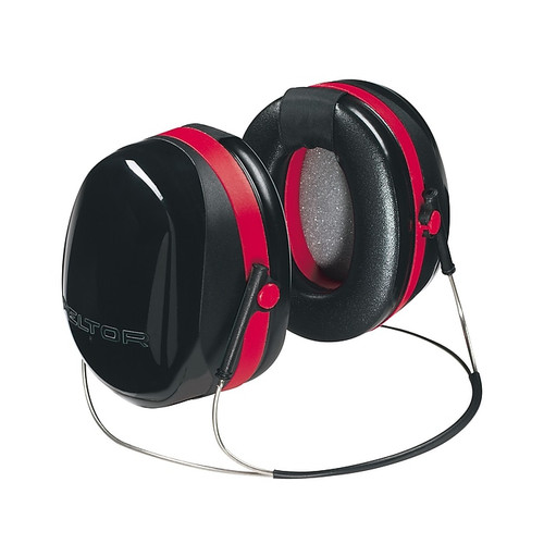 3M™ Optime 105 Earmuffs, Peltor Dual Cup Backband Hearing Protector, Black/Red, 29dB (65dd2f23e8837636b11bd582_ud)