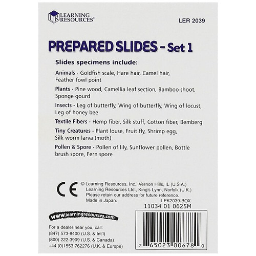 Learning Resources Prepared Slides Combination, Set 48 Specimens (LER2041)