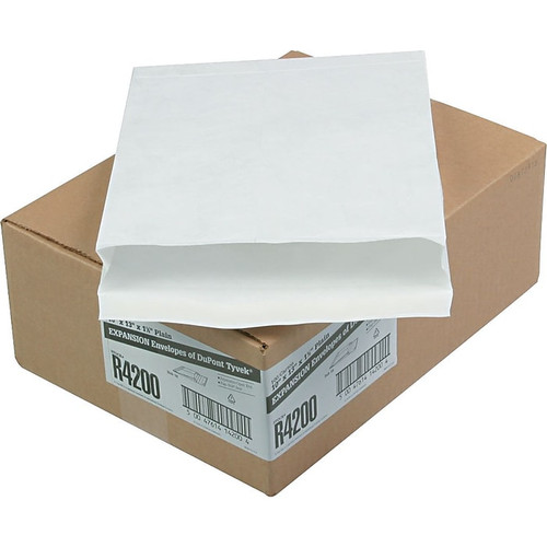 Quality Park Tyvek Expansion Self Seal #13 Catalog Envelope, 10" x 13" x 1 1/2", White, 100/Carton (R4200)