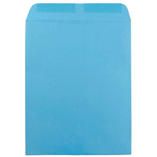 JAM Paper 10 x 13 Open End Catalog Colored Envelopes, Blue Recycled, 25/Pack (87725a)