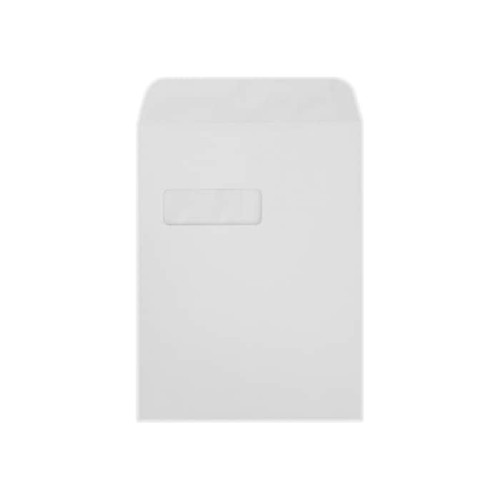 LUX Open End Open End Window Envelope, 9" x 12", White Linen, 50/Pack (1590-WLI-50)
