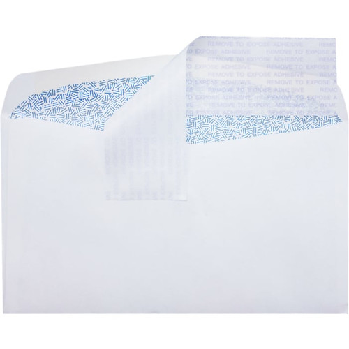 JAM Paper #6 3/4 Regular Envelopes, 3 5/8 x 6 1/2,  White w/ Sec Tint, P&S, 50/Pack (72634-50)