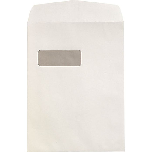 LUX Peel & Seal Open End Self Seal Window Envelope, 9" x 12", White, 50/Pack (1590PS-50)