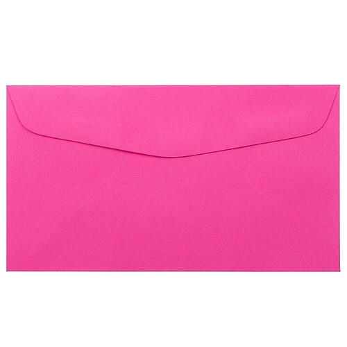 JAM Paper #6 3/4 Business Envelope, 3 5/8" x 6 1/2", Ultra Fuchsia Hot Pink, 50/Pack (1536507I)
