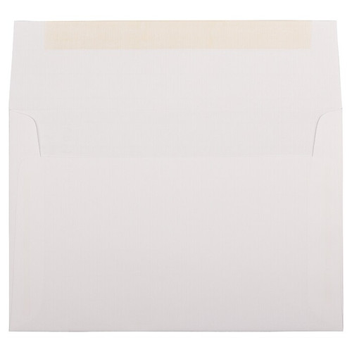 JAM Paper A8 Strathmore Invitation Envelopes, 5.5 x 8.125, Bright White Wove, 50/Pack (STTW761I)