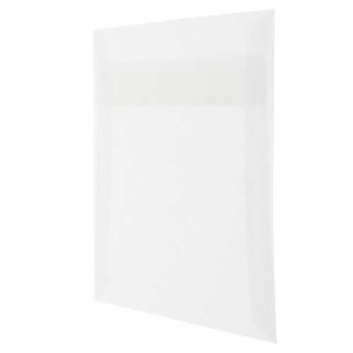 JAM Paper 8.5 x 8.5 Square Translucent Vellum Invitation Envelopes, Clear, 50/Pack (GTGN530I)