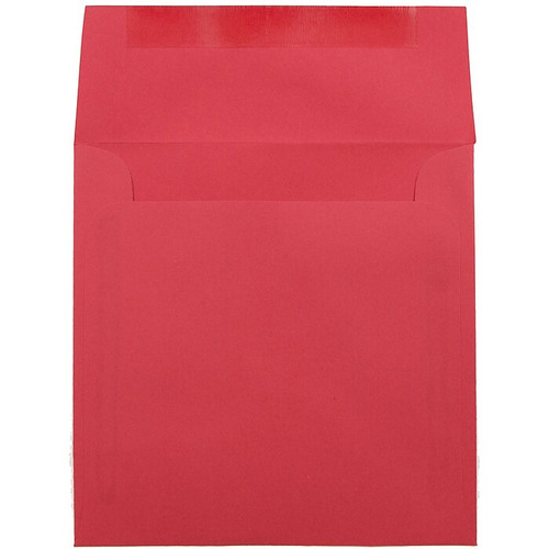 JAM Paper 6 x 6 Square Colored Invitation Envelopes, Red Recycled, Bulk 250/Box (2792270H)