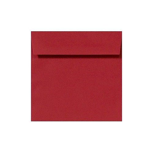 LUX Square Envelopes with Peel and Press, 7" x 7", Ruby Red, 1,000 Envelopes (LUX-8545-18-1M)
