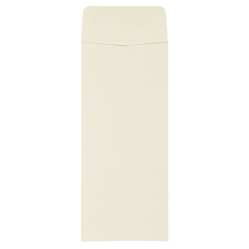JAM Paper Strathmore Open End #12 Currency Envelope, 4 3/4" x 11", Natural White Wove, 50/Pack (900894427I)