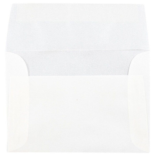 JAM Paper 4Bar A1 Translucent Vellum Envelopes, 3.625 x 5.125, Platinum Silver, 50/Pack (1591590I)