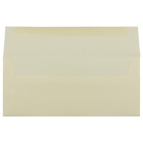JAM Paper Strathmore Open End #10 Business Envelope, 4 1/8" x 9 1/2", Ivory Wove, 500/Pack (191165H)