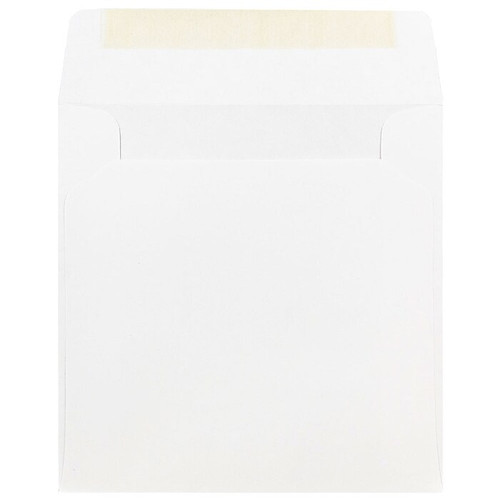JAM Paper 6 x 6 Square Invitation Envelopes, White, Bulk 250/Box (28416H)