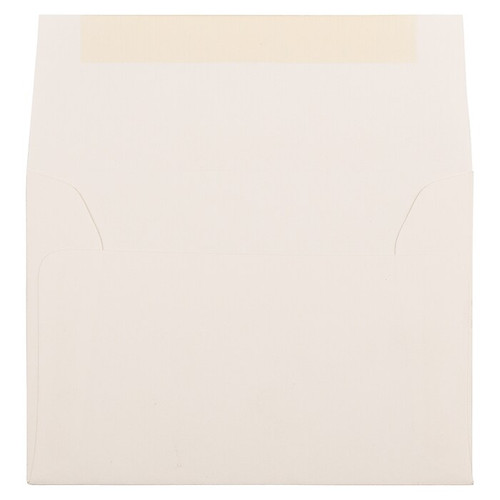 JAM Paper 4Bar A1 Strathmore Invitation Envelopes, 3.625 x 5.125, Natural White Wove, 50/Pack (194891I)
