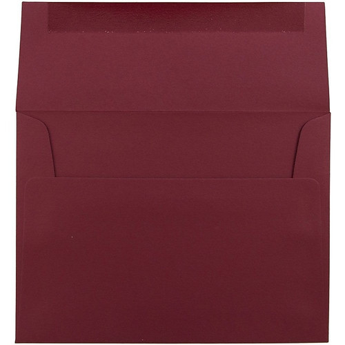 JAM Paper A6 Invitation Envelopes, 4.75 x 6.5, Dark Red, 50/Pack (157458I)