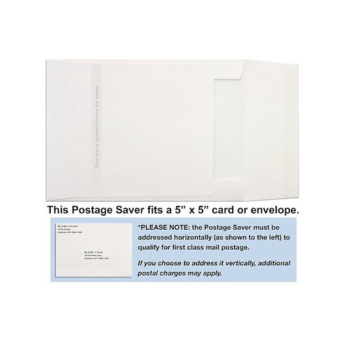 LUX 7 1/4" x 5 1/4" 70lbs. Postage Saver Envelopes W/Peel & Press, Bright White, 50/Pack (65dd35a6e8837636b11bfc56_ud)