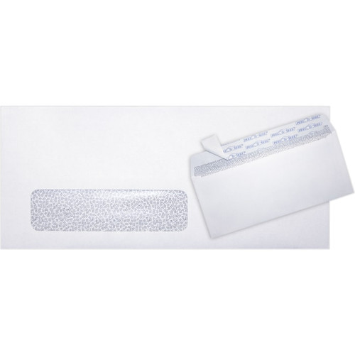 JAM Paper #10 Window Envelopes, 4 1/8 x 9 1/2, White w/Sec Tint, P&S, 50/Pack (61597-50)