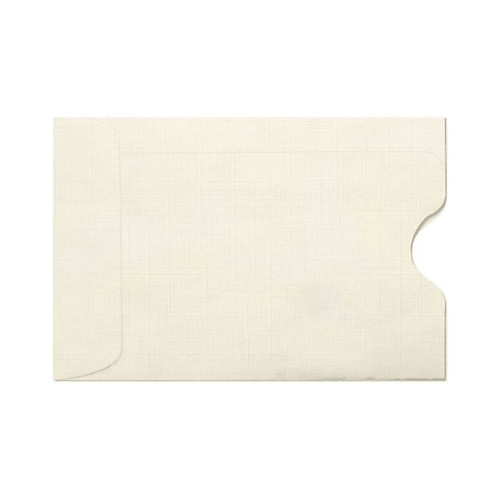 LUX Credit Card Sleeves (2 3/8 x 3 1/2) 250/Box, White Linen (1801-WLI-250)