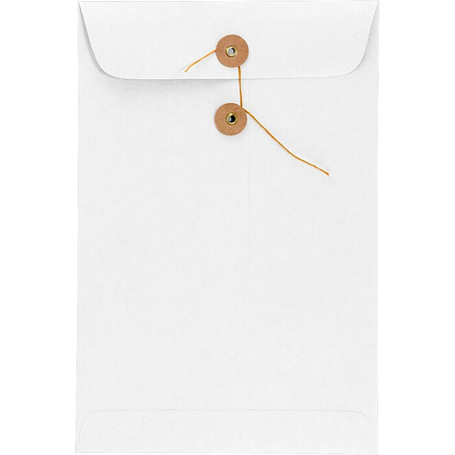 LUX 6" x 9" Button & String Envelopes, 250/Box, 28lb. White (69BS-28W-250)
