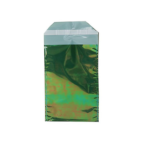 JAM Paper 5.25 x 8 Open End Foil Envelopes with Self-Adhesive Closure, Green Metallic, 25/Pack (1323270)