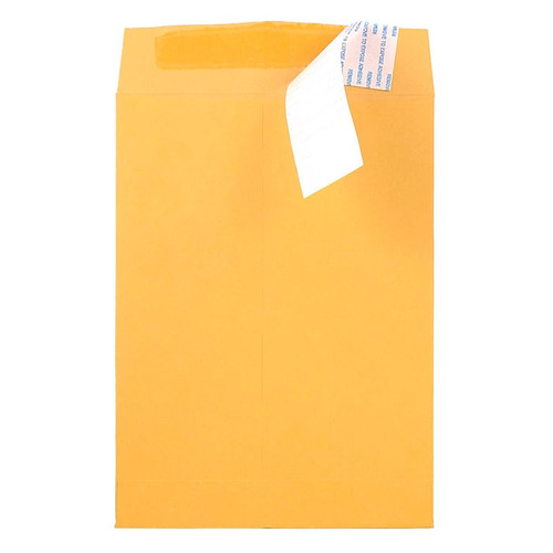 JAM Paper 7.5 x 10.5 Open End Catalog Envelopes with Peel and Seal Closure, Brown Kraft Manila, Bulk 500/Box (13034230C)