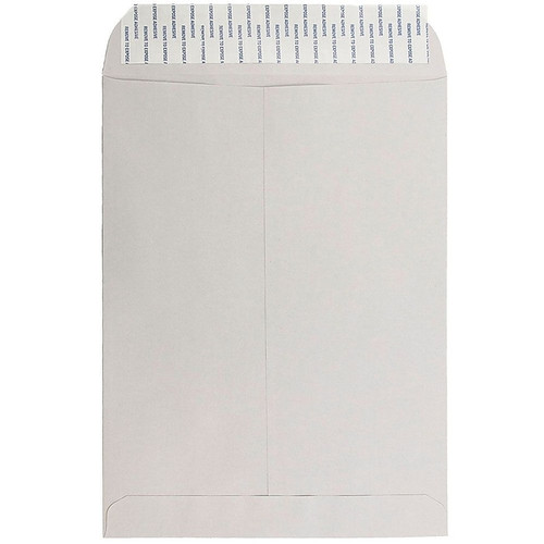 JAM Paper 9 x 12 Open End Catalog Envelopes with Peel and Seal Closure, Light Grey, 100/Pack (12931115c)